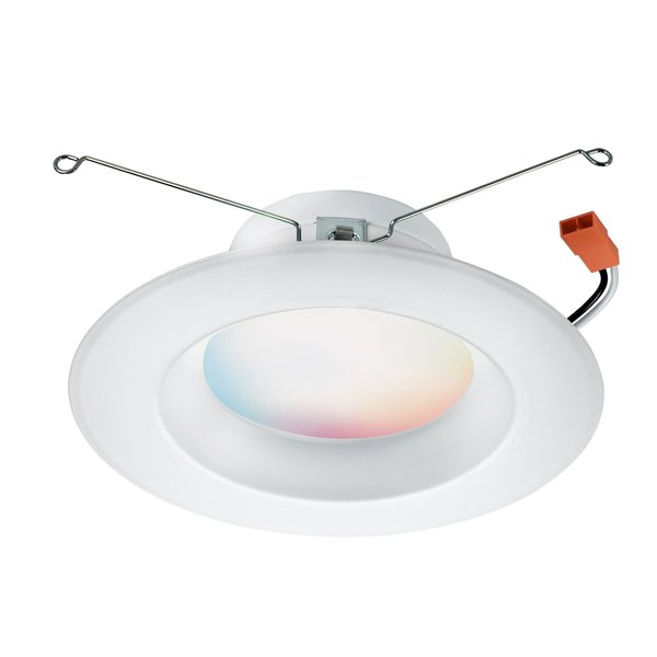 Satco Color-Changing LED Recessed Downlight, 5-6 Inch, RGB & Tunable White, 120V, 10W S11286